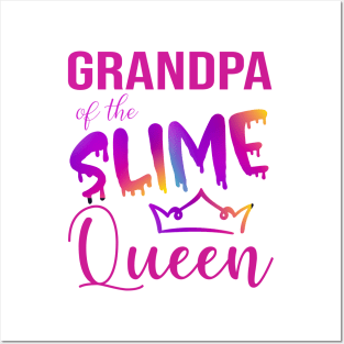 Grandpa Of The Slime Queen Birthday Matching Party outfit T-Shirt Posters and Art